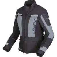 Modeka Hydron, waterdichte dames textieljas ,zwart/grijs ,38