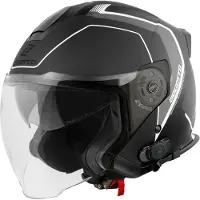 Bogotto H586 BT Illus Zwart Grijs Bluetooth Jethelm Maat XL