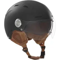 NOX Fiets helm - E-Bike - Fatbike fietshelm - met kort helder vizier en ingebouwd zonnevizier - kleur: Mat zwart - Geschikt voor de Helmplicht 2027 - Maat S/M (55 t/m 58 cm)
