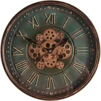 Dutch Style Wandklok Bronx, 40 cm - Groen - Rond - met wijzerplaat