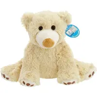 MBW Pluche beige beer knuffel 21 cm - Beren roofdieren knuffels - Speelgoed voor kinderen