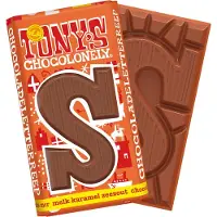 Tony's Chocolonely - Chocoladeletter tc melk karamel zeezout s | 1 stuk | 15 stuks