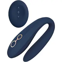 Dream Toys Goddess Ares - buigbare duo vibrator - siliconen - blauw