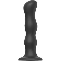 Strap-On-Me - Geisha Balls - Dildo Met 3 Roterende Balletjes - Zwart - Maat M
