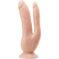 Dr Skin Dr. Skin 8 - dubbele dildo met zuignap - huidkleurig