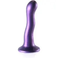 Ouch! Ultra Soft G-spot Siliconen dildo met zuignap - Metalic Paars