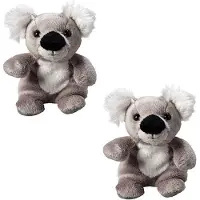 Schmoozies 2x Pluche koala zusjes knuffels met beschrijfbaar label - 11 cm - Knuffeldieren - Speelgoed