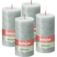 Bolsius - Rustieke Kaars - 4 Stuks - Jade Groen - 13cm