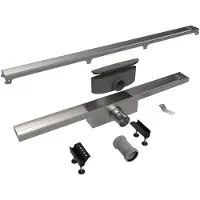 Easy drain Easydrain Compact 50 tegel 50 douchegoot 100 x 6 cm enkel RVS