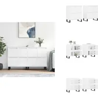 vidaXL Dressoir - Dressoirs - Kast - Wandkast - Dressoirs 2 st bewerkt hout wit