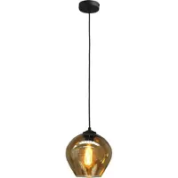 Masterlight Hanglamp Quinto 1lichts mat zwart glas 3