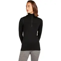 Icebreaker Ondershirt Women 200 Oasis LS Half Zip Black-XXL