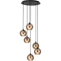 Eglo Hanglamp 6-lichts Lemorieta zwart