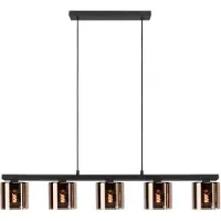 Eglo Hanglamp Cadley Zwart Koper 5xe27
