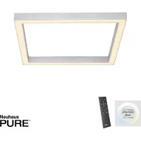 Paul Neuhaus Vierkante Plafondlamp Pure Lines Square Aluminium