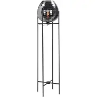 Highlight Vloerlamp Fantasy Zwart Met Glas 140cm