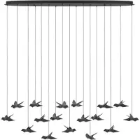 Stars of Light Hanglamp Paratebueno rechthoekig met vogeltjes