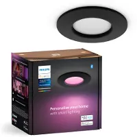 Philips Hue inbouwspot Slim - White and color - 90mm - zwart