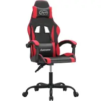 vidaXL Gamestoel kunstleer zwart en rood