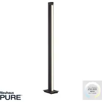 Pure LED-vloerlamp Lines Floor, dimbaar, alu / grijs / zink, Woon-/ Eetkamer, metaal, Modern, LED vloerlamp