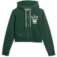 Superdry Sweatvest groen / wit