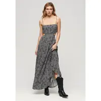 Superdry Sheered Back Lange Jurk Zonder Mouwen