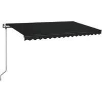 vidaXL Luifel automatisch uittrekbaar 400x350 cm antracietkleurig