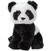 Nature Planet pluche Panda knuffel dier - 19 cm - zwart/wit - knuffels - Knuffeldier