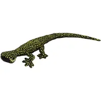Nature Planet Knuffeldier Gekko Hagedis - zachte pluche stof - premium knuffels - zwart/geel - 112 cm - Knuffeldier