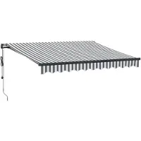 vidaXL Luifel automatisch uittrekbaar LED 300x250 cm antraciet en wit