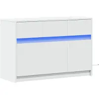 vidaXL Tv-meubel met LED 91x34x61 cm bewerkt hout wit