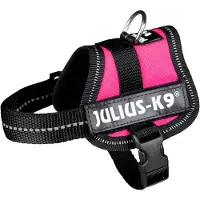 Julius-K9 power-harnas / tuig voor labels fuchsia