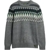 Superdry Trui grijs / donkergroen / zwart / wit