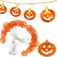 Springos Halloween Decoratie - Lichtslingers - Slinger - Verlichting - Pompoen - 20 LED