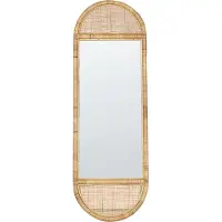 Beliani BARGES - Wandspiegel - Naturel - Rotan