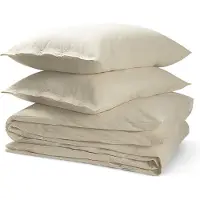 Yumeko Dekbedovertrek set Flanel 200x220 Natural - Eco, Bio & Fairtrade