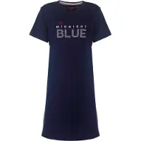 Irresistible Dames Nachthemd - Slaapkleedje - Navy Blauw - Maat L