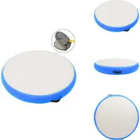 vidaXL Gymnastiekmat - Gymnastiekmatten - Sportmat - Sportmatten - Gymnastiekmat met pomp opblaasbaar 100x100x10 cm PVC blauw