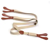 Somstyle Bretels Heren - 110 x 2 CM - Bevestiging met Knopen - Khaki