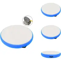 vidaXL Gymnastiekmat - Gymnastiekmatten - Sportmat - Sportmatten - Gymnastiekmat met pomp opblaasbaar 100x100x20 cm PVC blauw