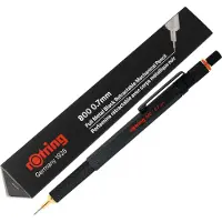 Rotring 800-vulpotlood | HB 0,7 mm | Zwart metalen behuizing