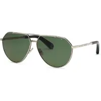 Philipp Plein Zonnebril SPP007V 64/12/145 Palladio met zwart glanzend metaal MAN SPP007V