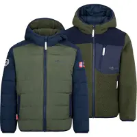 TROLLKIDS - Kid's Sandvika Turnover Jacket - Fleecevest 110, olijfgroen/blauw