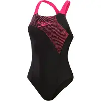 Speedo Medley Logo 1 Piece Dames Sportbadpak - Zwart/Roze