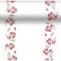 Duni 3-in-1 Berrie Merrie 40x480cm Wit wit Papier Tafellaken