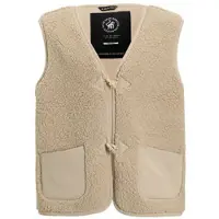 Me & My Monkey teddy gilet Roa beige Meisjes Polyester V-hals Effen - maat 122/128