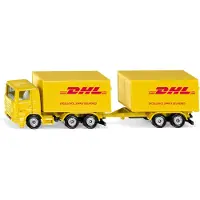 Siku 1694, Vrachtwagen met DHL-trailer, metaal/kunststof