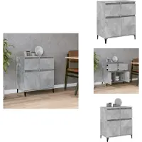 vidaXL Dressoir - Dressoirs - Kast - Dressoirkast - Dressoir 60x35x70 cm bewerkt hout betongrijs