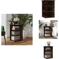 vidaXL Bijzetkast - Bijzetkasten - Kast - Kastje - Bijzetkast 35x35x55 cm bewerkt hout gerookt eikenkleurig