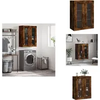 vidaXL Wandkast - Wandkasten - Hangkast - Hangende Kast - Wandkast 69-5x34x90 cm gerookt eikenkleurig